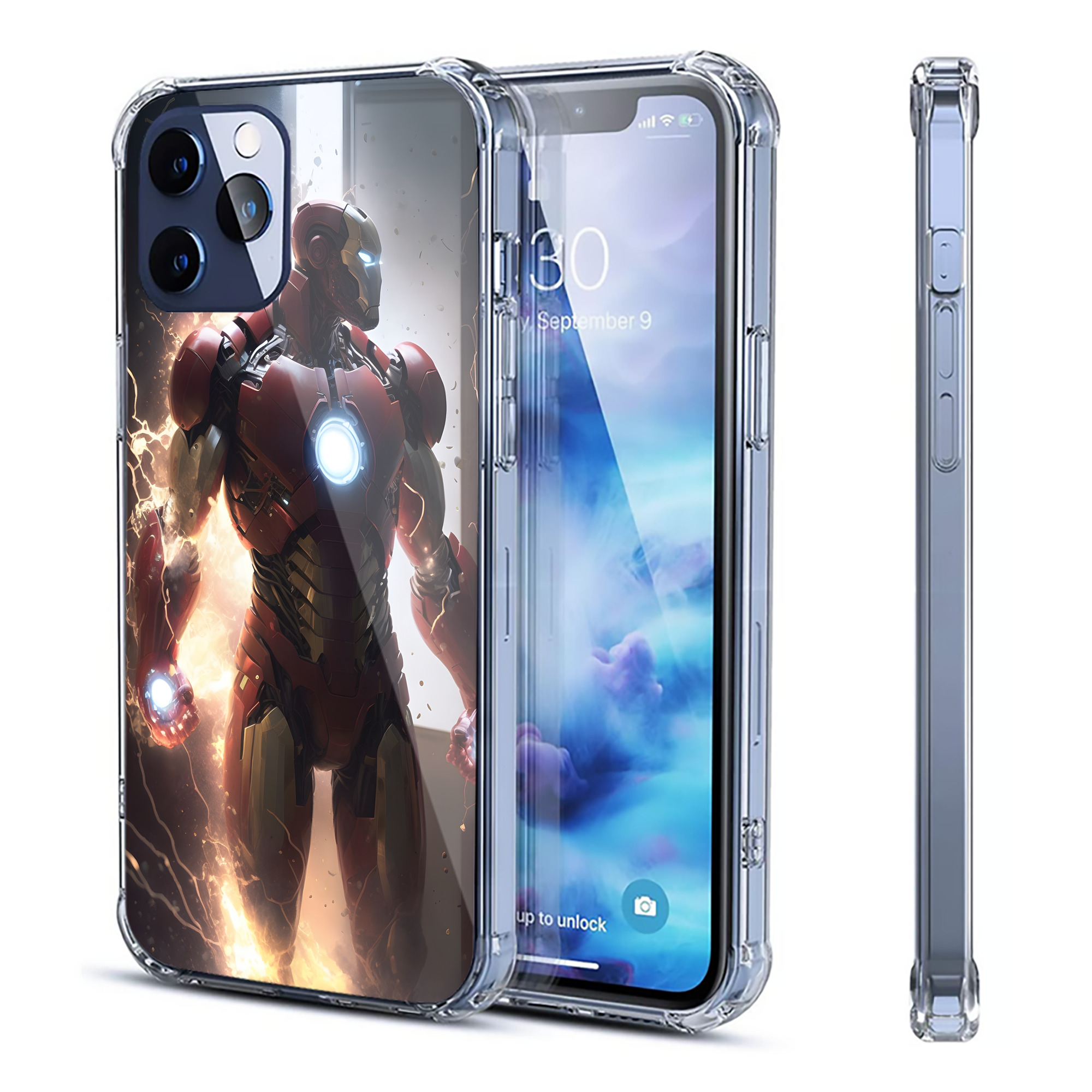（画像用） アベンジャーズ The Avengers 【iPhone 12シリーズ対応】透明スマホケース（クリアソフトケース）